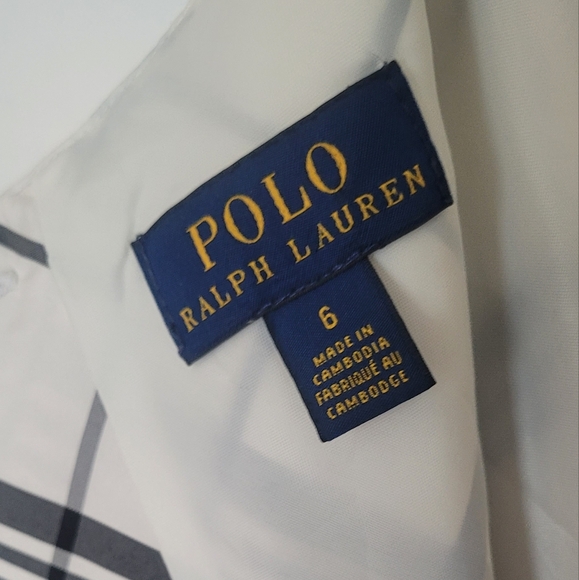 Girls Black & White plaid Polo Ralph Lauren dress- Size 6 - Picture 4 of 4